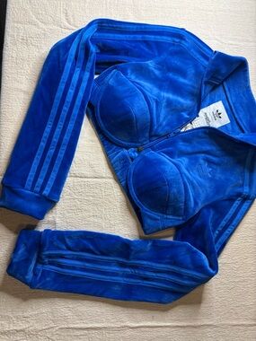 adidas Royal Blue Velour JS Women's Track Top